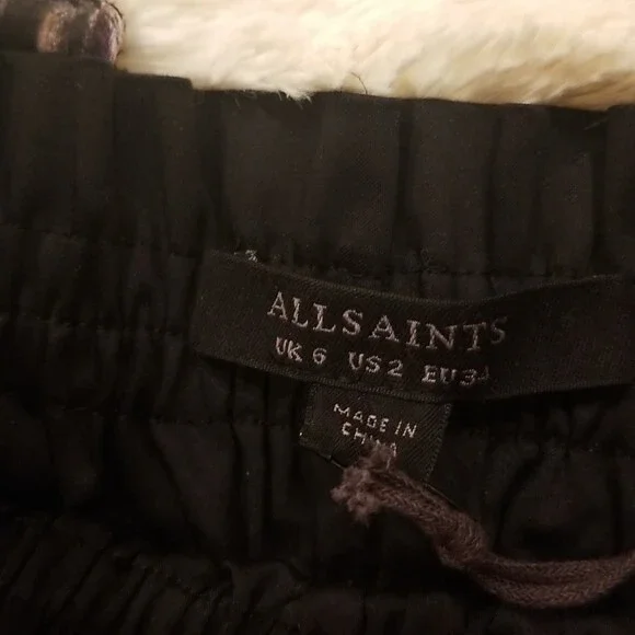 NWT All Saints Lara Smocked Off the Shoulder Top in Rainbow Pink, size 6 - Picture 6 of 10